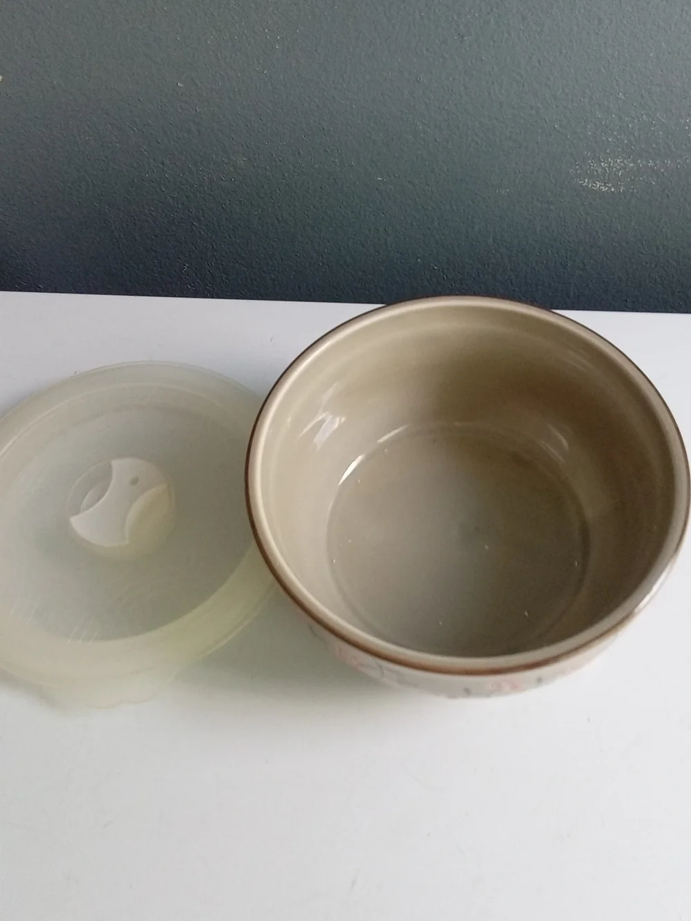 Ceramic Floral Storage Bowl with Vented Lid Pink Cherry Blossom Microwave‎ Safe
